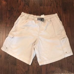men's pull on khaki shorts